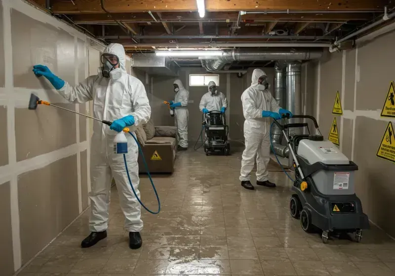 Basement Moisture Removal and Structural Drying process in Glassmanor, MD